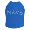 Custom Name or Phrase - Clear Rhinestones - Dog Tank