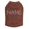 Custom Name or Phrase - Clear Rhinestones - Dog Tank