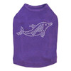 Dolphin - Rhinestone dog tank for small and big dogs