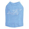 Dolphin - Rhinestone dog tank for small and big dogs