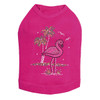 Pink Flamingo with Palm Trees dog tank for small and big dogs