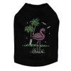 Pink Flamingo with Palm Trees dog tank for small and big dogs