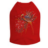 Parrot with Hibiscut dog tank for small and big dogs