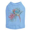 Parrot with Hibiscut dog tank for small and big dogs