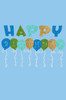 Happy Birthday Balloons (Blue) - Bandana