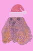Cocker Spaniel with Santa Hat - Medium Pink Women's T-shirt
