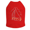 Sailboat - Nailhead dog tank for small and big dogs