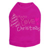 Love Pink Christmas - Fuchsia Dog Tank
