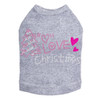 Love Pink Christmas - Gray Dog Tank