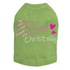 Love Pink Christmas - Lime Dog Tank