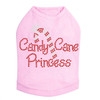 Candy Cane Princess - Pink Dog Tank