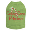 Candy Cane Princess - Lime Dog Tank
