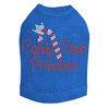 Candy Cane Princess - Royal Blue Dog Tank