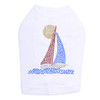 Sailboat - Rhinestud dog tank for small and big dogs