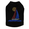 Sailboat - Rhinestud dog tank for small and big dogs