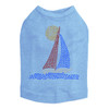 Sailboat - Rhinestud dog tank for small and big dogs