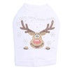 Let it Snow - Red Nose Reindeer - White Dog Tank
