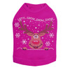 Let it Snow - Red Nose Reindeer - Fuchsia Dog Tank