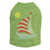 Sailboat - Rhinestone & Nailhead dog tank for small and big dogs