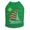 Sailboat - Rhinestone & Nailhead dog tank for small and big dogs