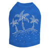 Palm Trees - Silver dog tank for small and big dogs
