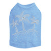 Palm Trees - Silver dog tank for small and big dogs