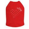 Small Love Polka Dot Heart - Dog Tank