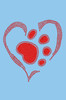 Red Paw Heart - Women's T-shirt