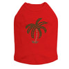 Palm Tree -Green Rhinestones - Small dog tank for small and big dogs