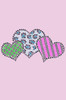 Leopard, Checks, & Stripes Multicolor Hearts - Bandanna