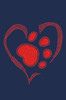 Red Paw Heart - Bandanna