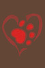 Red Paw Heart - Bandanna