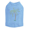 Palm Tree - Green Rhinestones dog tank for small and big dogs