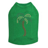 Palm Tree - Rhinestuds dog tank for small and big dogs