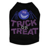 Trick or Treat with Blue Glitter Spider - Dog Tank