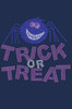 Trick or Treat with Blue Glitter Spider - Women's Tee