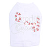 Candy Cane Cutie - White Dog Tank
