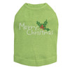 Merry Christmas with Holly - Lime Dog Tank