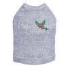Merry Christmas with Holly - Gray Dog Tank