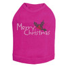 Merry Christmas with Holly - Fuchsia Dog Tank