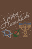 Happy Hanukkah - Dreidel, Menorah and Star of David - Bandanna