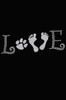 Love with Paw & Feet - Women's Tee