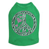 Peace Sign (Pink & Zebra Print) Dog Tank