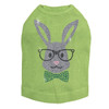 Bunny with Glasses and Bow Tie Rhinestone Dog Tank