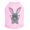 Bunny with Glasses and Bow Tie Rhinestone Dog Tank