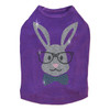 Bunny with Glasses and Bow Tie Rhinestone Dog Tank