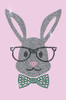 Bunny with Glasses and Bow Tie - Bandanna