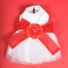 The Madeleine Harness Dog Dress with Red Sash