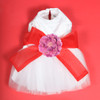 The Madeleine Harness Dog Dress with Red Sash