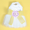 The Madeleine Harness Dog Dress with Yellow Sash